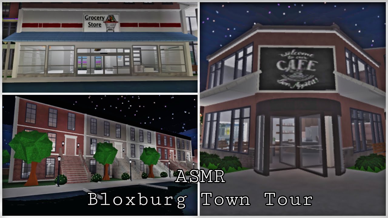 ASMR Bloxburg Town Tour!✨//(inaudible whispering/mouth sounds)