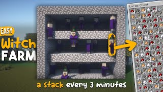 Minecraft 1.21 Witch Farm | 1500+ Items per hour! (No Observers, Dispensers, Repeaters!)