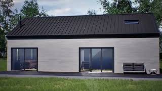 Modern Barndominium Cabin House Plan (20'x40') | 2-Story Tiny Home | Farmhouse Floor Plans
