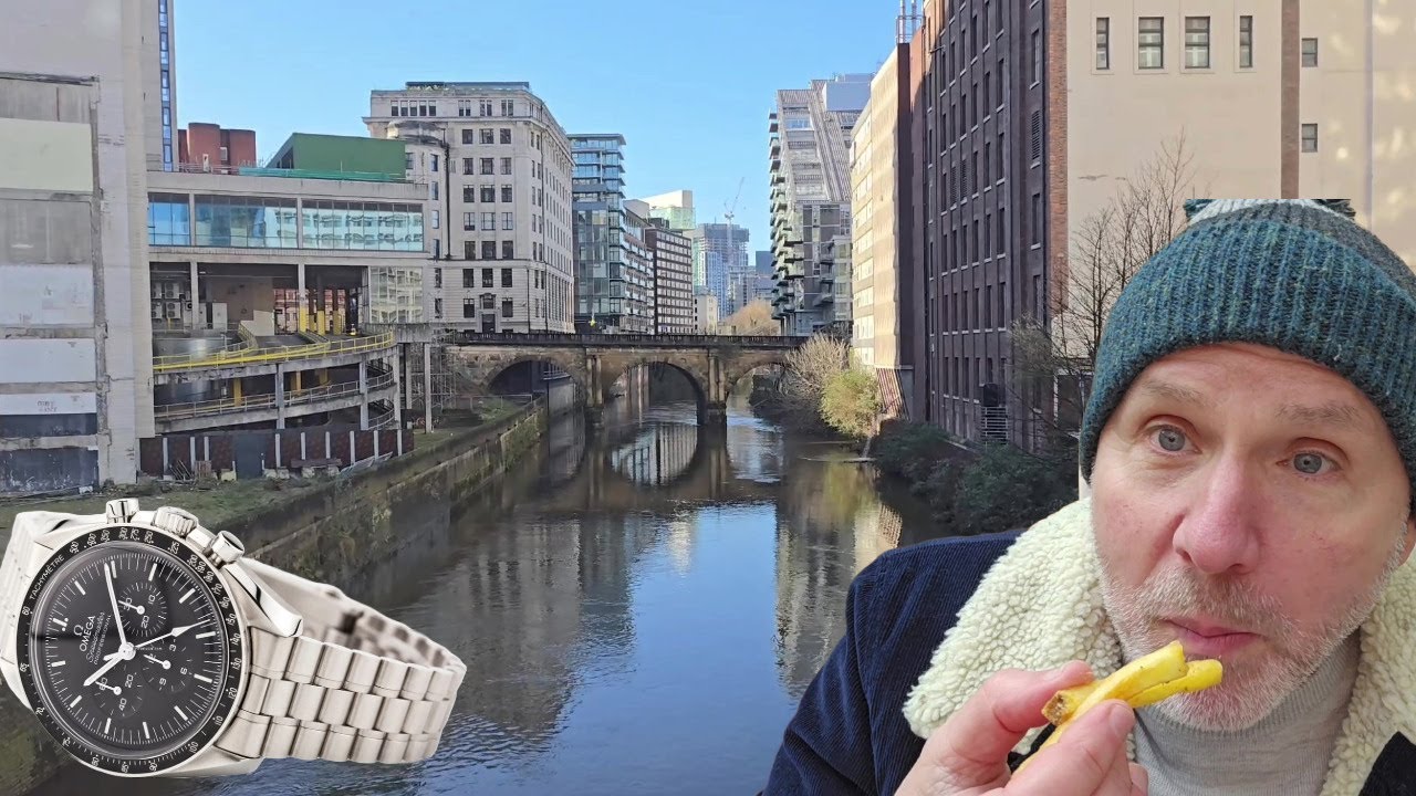 Картофель фри, часы Omega Speedmaster Professional Moonwatch и историческая река Ирвелл в Манчестере