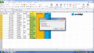 Excel Kursu Eğitimi Videosu - Excel'de Sıralama ve Filtreleme