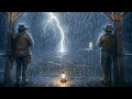 Watching a Relaxing night-time thunderstorm from a Porch | RDR2 ASMR  Rain Relax