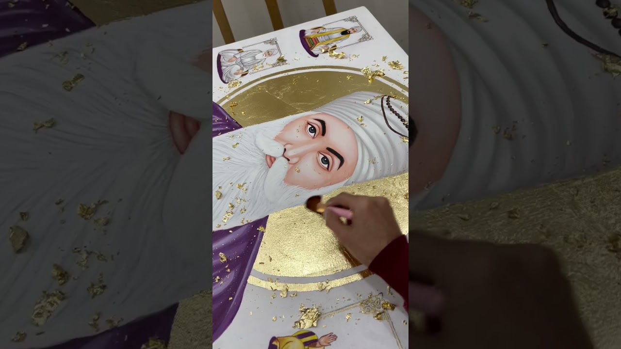 Do like and support 🙏🏻 new painting sikh 11 gurus with golden temple 🌸 