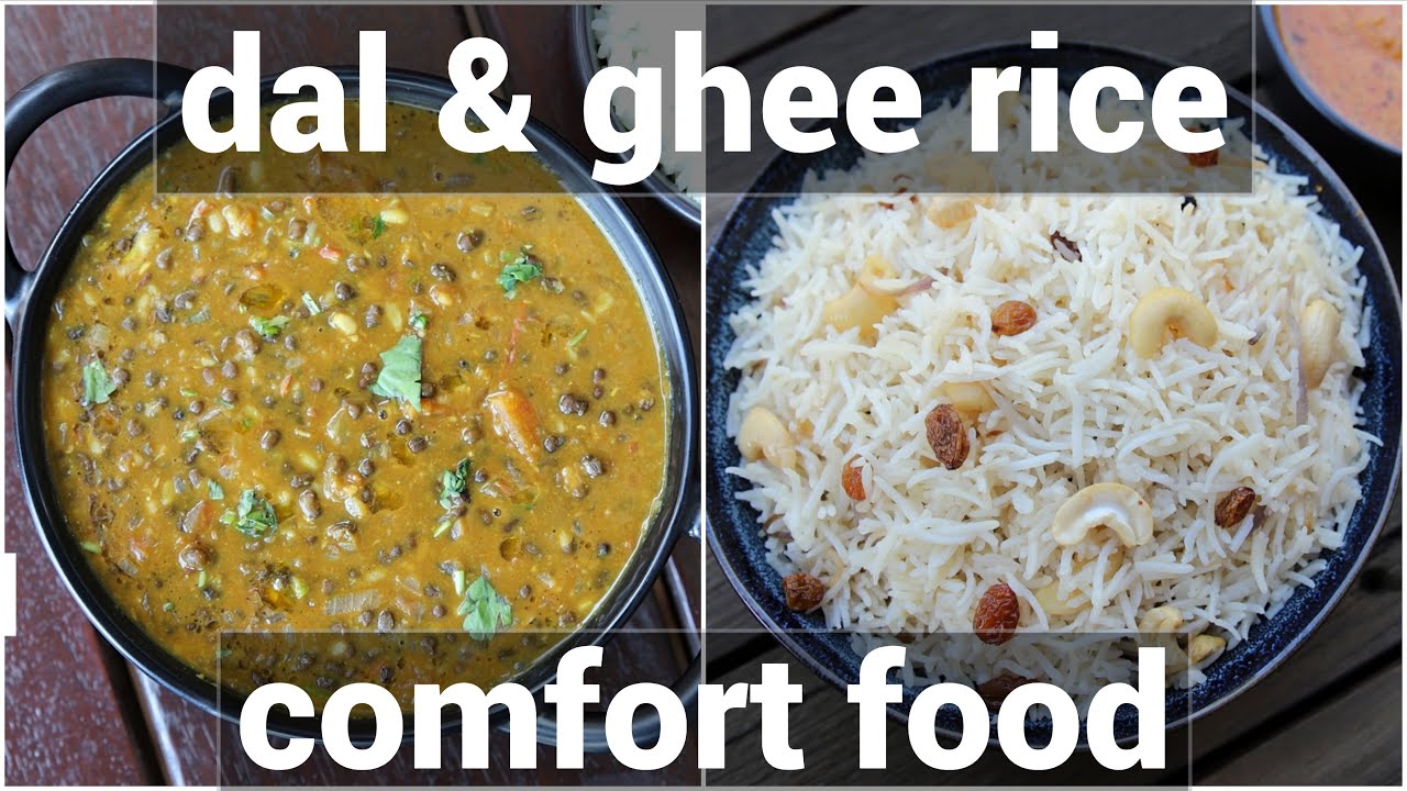 hotel style dal & rice combo meal | maa ki dal & flavoured ghee rice | ghee fried rice & dal combo | Hebbar | Hebbars Kitchen