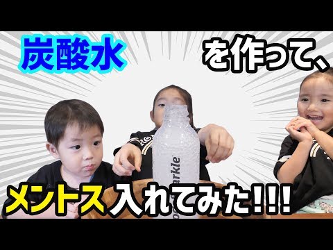 超楽しい!!! 炭酸水作って、めっちゃ遊んでみた♪ メントス! ブラックティレモン!! レモンサワー!!! Exciting Soda!!