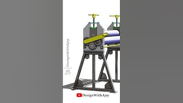 Manual sheet rolling machine #machine #rolling #designwithajay #solidworks #shorts
