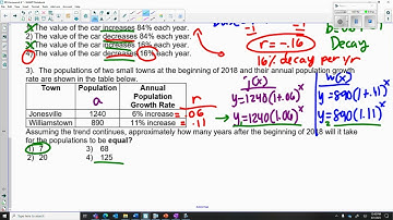Exponential word problems video