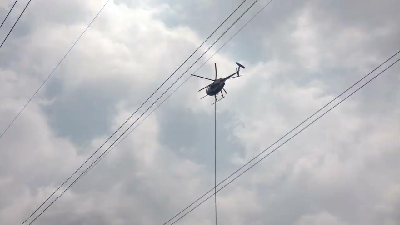 HELICOPTER Tree Trimming 10 LARGE SAWS (Part 1) YouTube