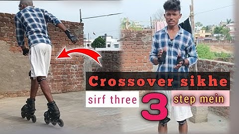How To Do Crossover On Inline Skates//Learn In Only 3 Steps//Skating Lesson in hindi