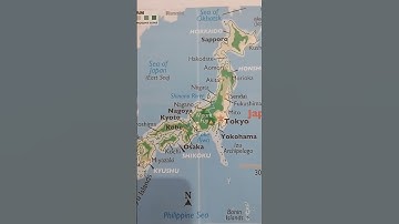 Map of Japan with important cities