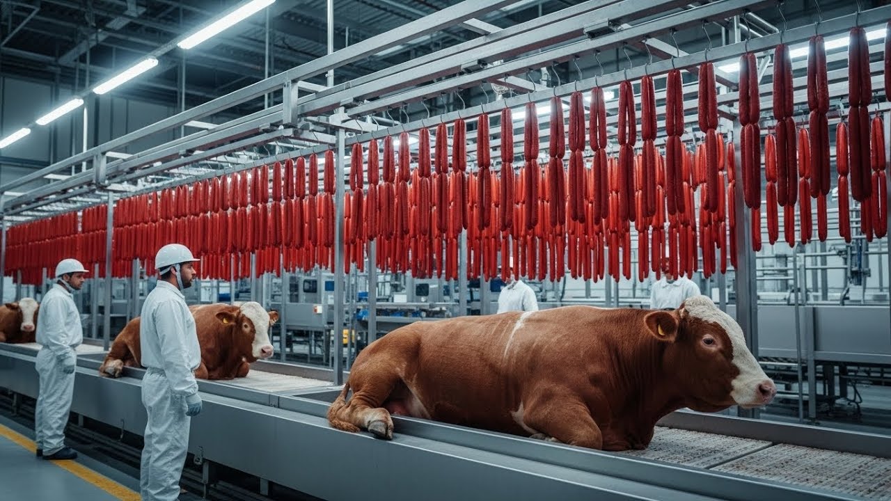 Inside a Beef Hot Dog Factory | From Live Cattle to Perfect Hot Dogs