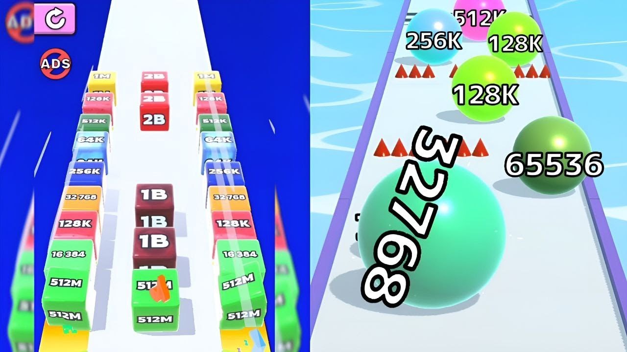 Jelly Run 2048 📛 Ball Run Infinity 1024K 🎯 Best Mobile Gameplay Android iOS Tiktok Game 9999