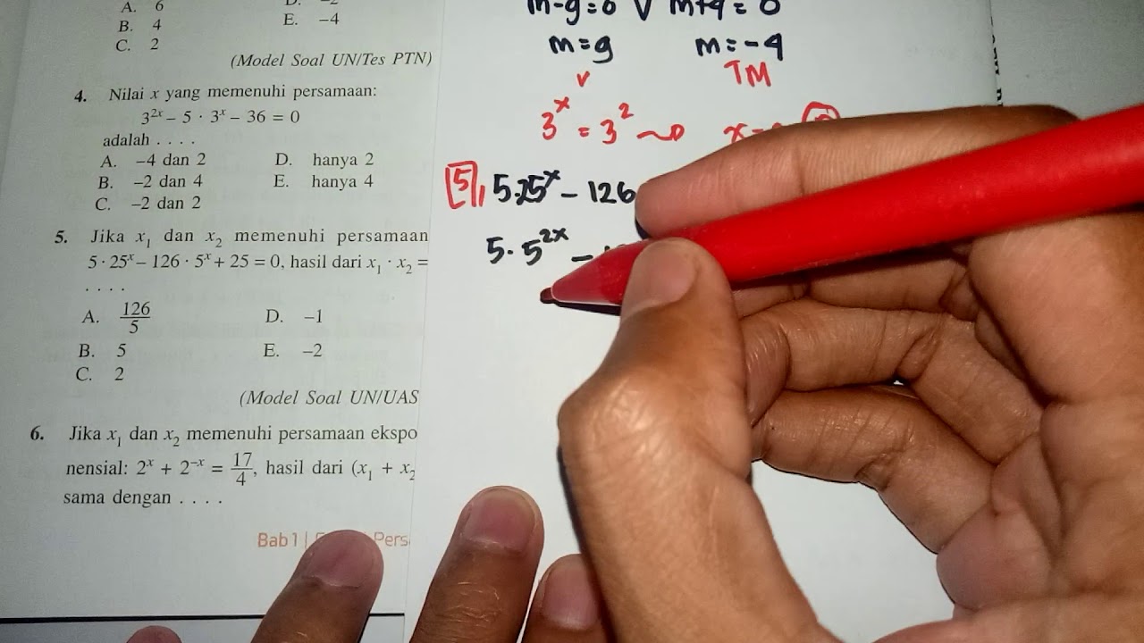 Pembahasan Buku Matematika Peminatan Kelas X Bab 1 Lks 7 Youtube