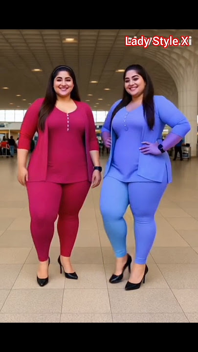 Timeless Confidence: Twin Elegance in Four Shades | #plusstyle #fashionduo #confidentwomen