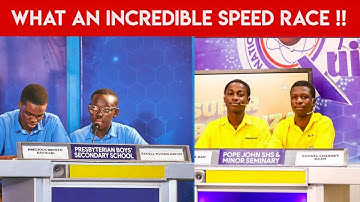 Herh😳🔥 Presec Legon and POPE JOHN SHS In A Blazing SPEED RACE Showdown | #NSMQ2024 #QUARTERS