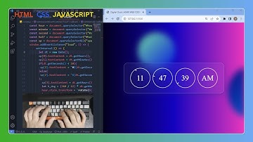 ASMR Programming - Digital Clock in Javascript with glassmorph UI
