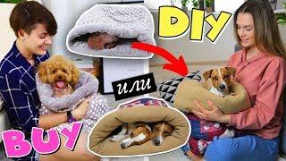 BUY или DIY? | ОЧЕНЬ УДОБНЫЙ СПАЛЬНЫЙ МЕШОК ДЛЯ СОБАКИ СВОИМИ РУКАМИ | Лежанка - мешок