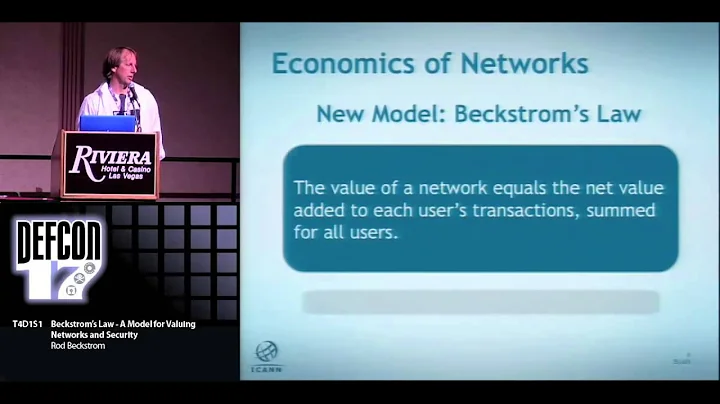DEF CON 17 - Rod Beckstrom - Beckstroms Law A Mode...