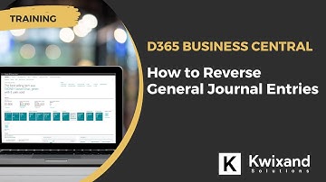 How to Reverse General Journal Entries | Dynamics 365 Business Central
