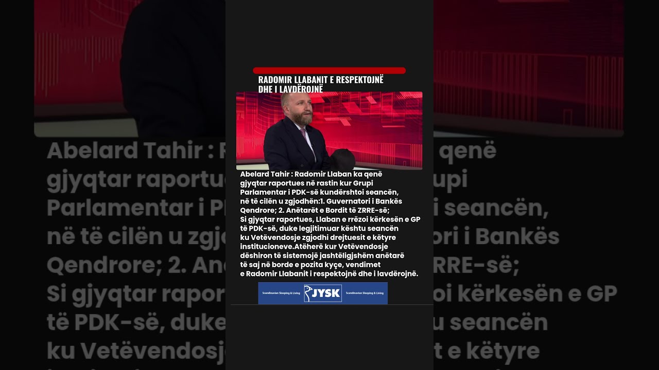 Radomir Llabanit E Respektojn Dhe I Lavd Rojn 