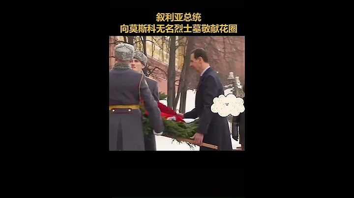 敘利亞總統向莫斯科無名烈士墓敬獻花圈 - 天天要聞