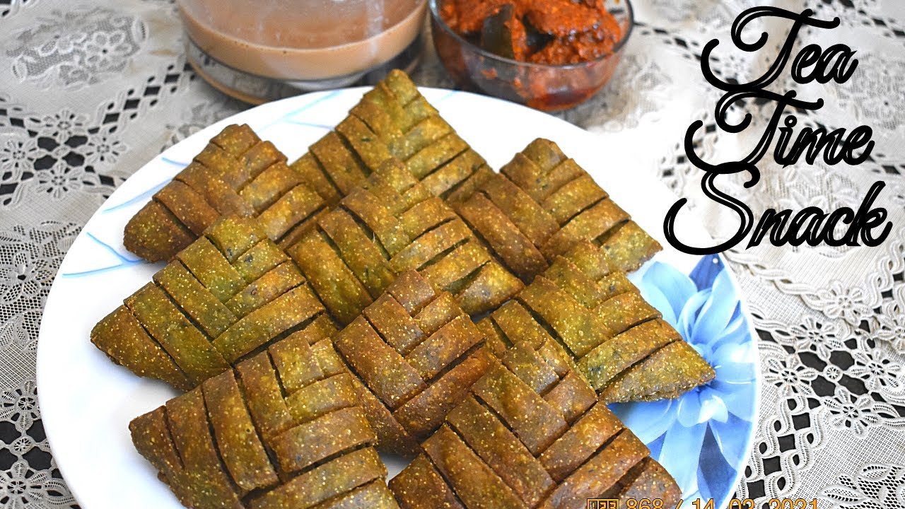 Baked palak ki mathri baked spinach spicy tea