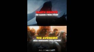 Dyad Darth Sidious vs MCU Avengers #wis #edit #shorts