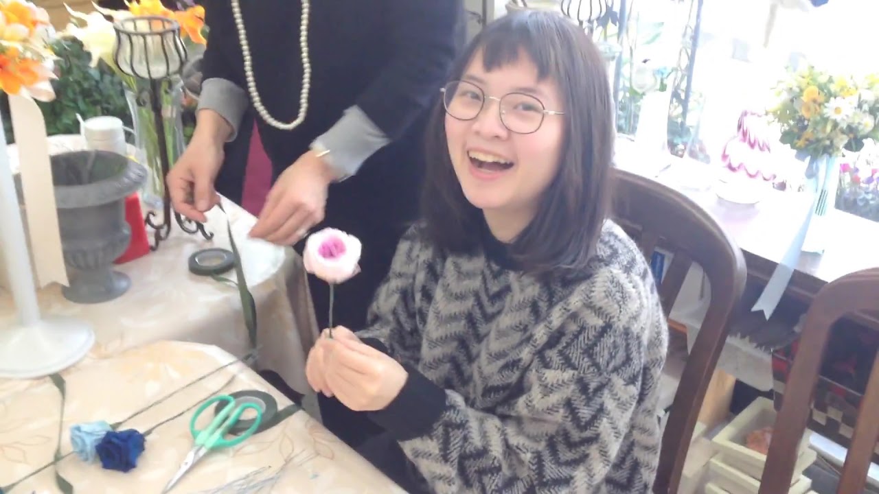 プリザーブドフラワーブーケ手作り教室２ Youtube