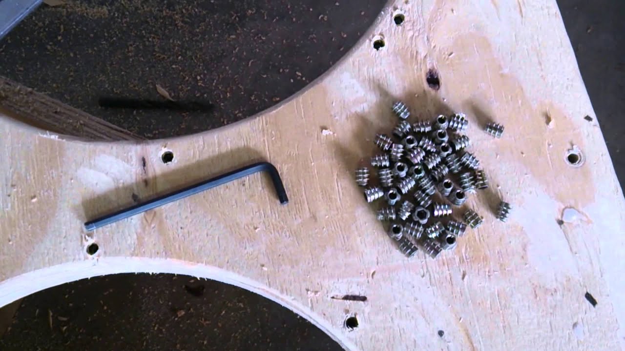 How to mount subwoofer using wood inserts and bolts YouTube