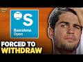 Alcaraz Forced to Withdraw from Barcelona 2026 | Tennis News