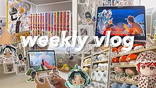 🍡 vlog | cooking w/ sanji's recipes, one piece figures, manga haul, studying, genshin merch