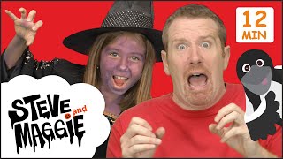 halloween trick or treat finger family song hide and seek from steve and maggie wow english tv