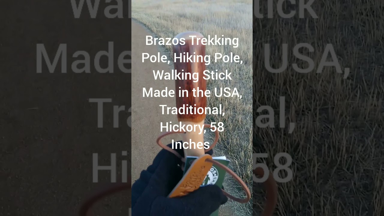 Brazos Trekking/Hiking Pole or Walking Stick Handcrafted of Lightweight  Wood ＆ Made in the USA, Hitchhiker, Tan Ash, 58