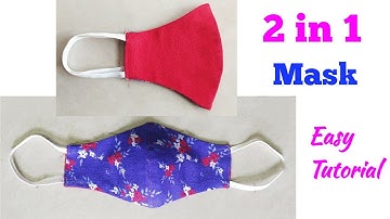 Very Easy New Style Pattern Mask 😷| 2 in 1 Mask