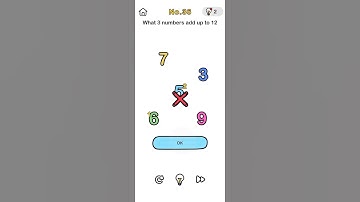 brain out game level 36 #what 3 numbers add up to 12    #walkthrough solution