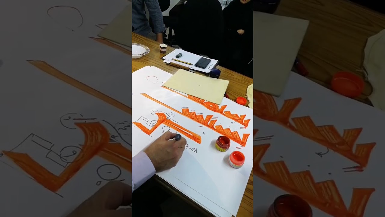 ورشة الخطاط وحيد جزائري 2 في الخط الكوفي المصحفي