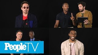 Kids Interview The Avengers: Chadwick Boseman, Robert Downey Jr., Sebastian Stan \& More | PeopleTV