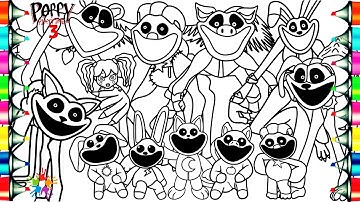 Poppy Playtime Chapter 3 Coloring Pages / How To Color Monsters Smiling Critters  / NCS Music