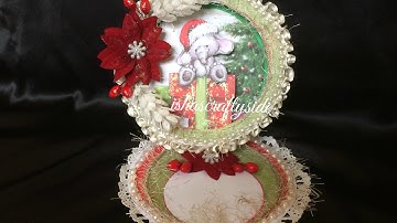 🎄Circular Shadow- Box Easel Christmas Card🎄