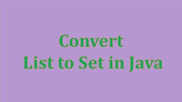 Convert List to Set in Java