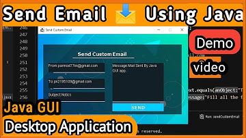 Send Email Using Java | Java GUI | java + vs code | Demo Video l