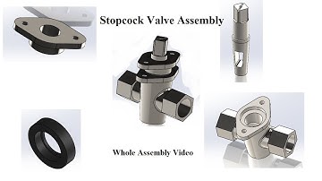 Solidworks Assembly tutorial A02 Stopcock Valve modeling, From the third assignment of LearnVern