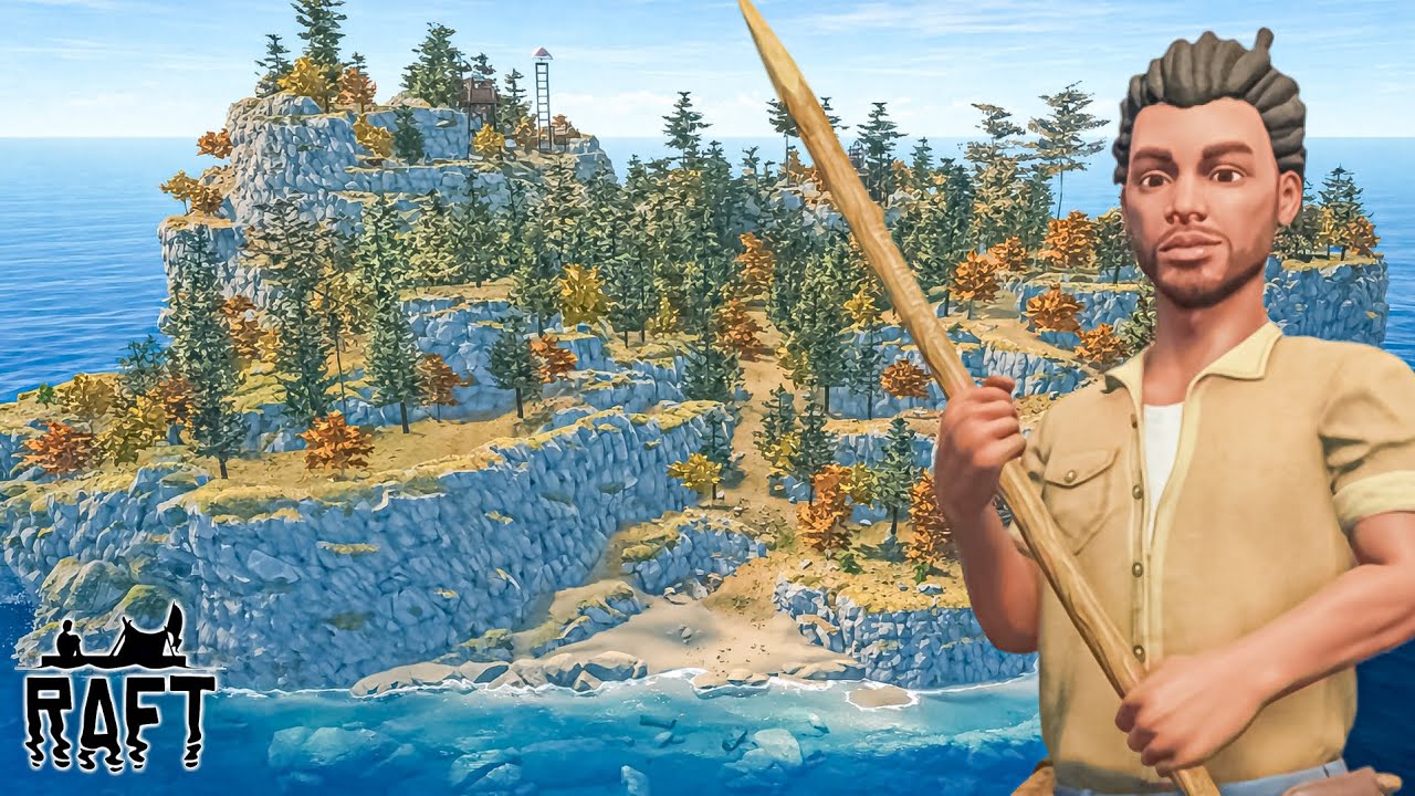 وجد جزيره فيها حيوانات 😱 | RAFT #2 