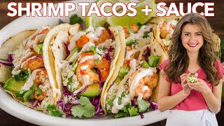 Easy SHRIMP TACOS with Best Shrimp Taco Sauce screenshot 1