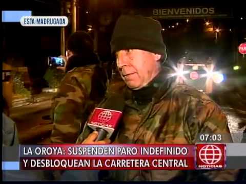 América Noticias - 130815 - Desbloqueo de La Oroya