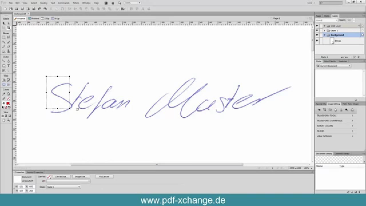 Pdf Xchange Editor Wie Sie Eine Transparente Unterschrift Als Stempel Erstellen Youtube