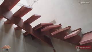 Como fazer escada de madeira Viga Central