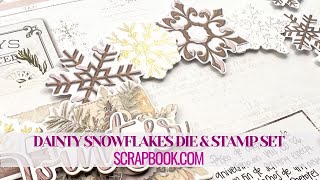 Snowflake, winter scrapbook paper (Stamping Station)