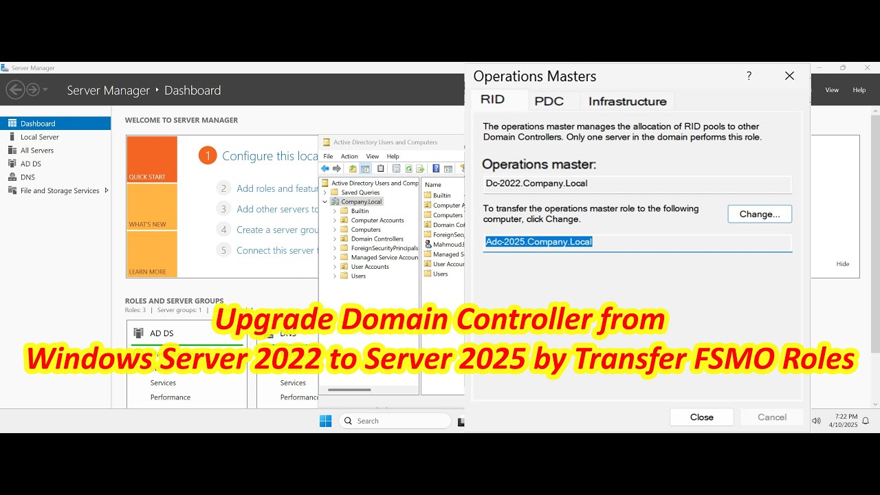 How To Upgrade Domain Controller From Windows Server 2022 To Server ...