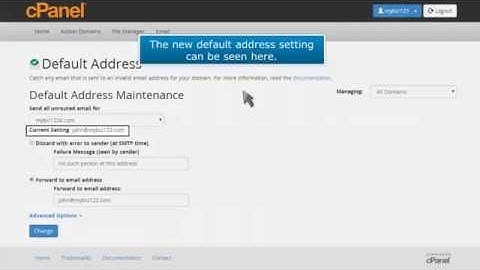 How to set your default address in cPanel